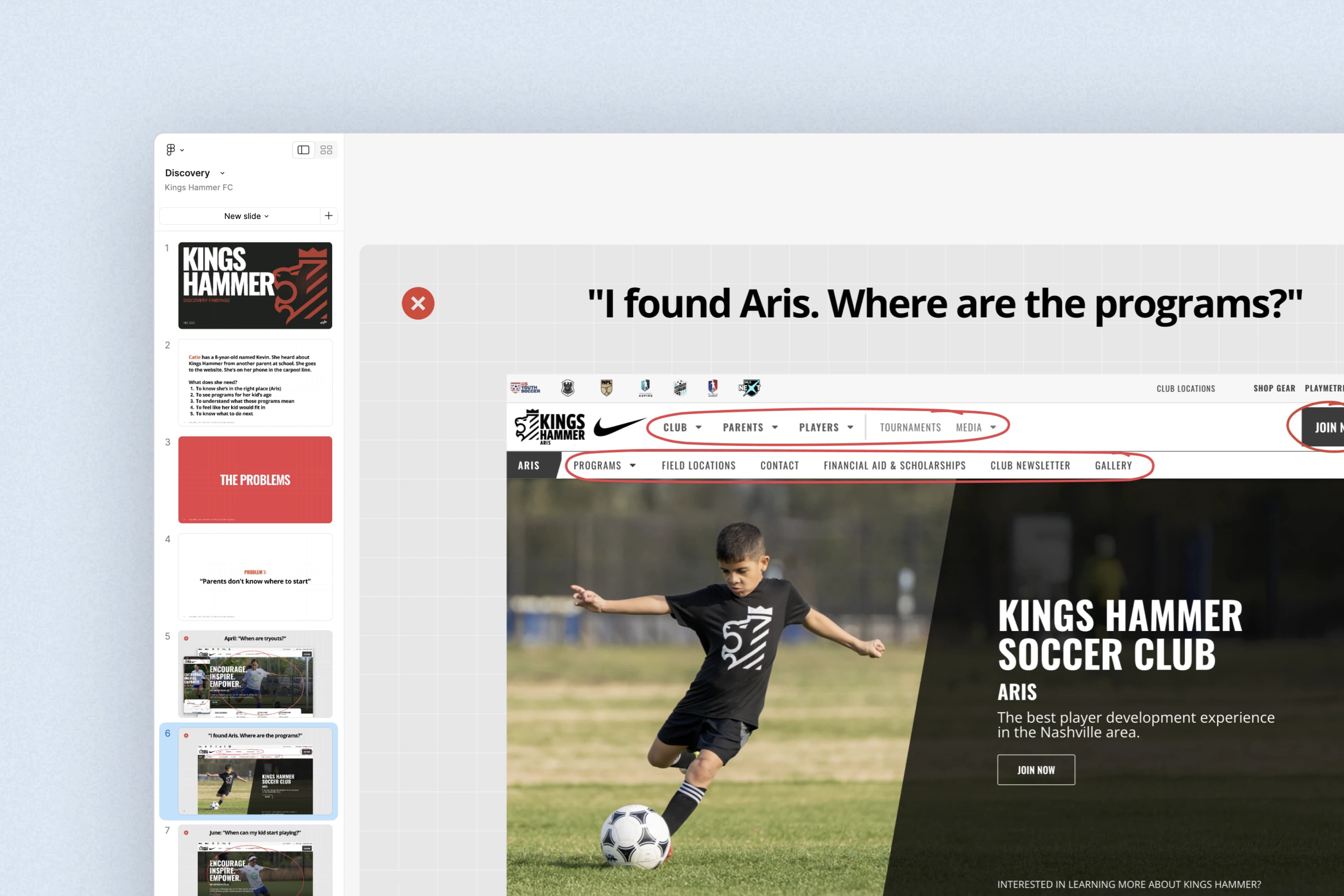 Discovery deck slide: I found Aris. Where are the programs?